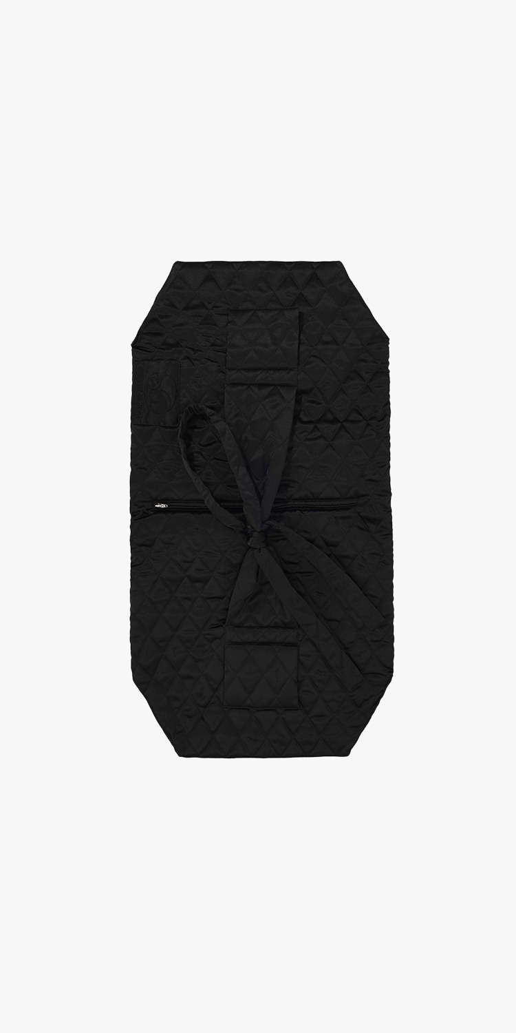 TIE UP OVERSIZED QUILTED BAG (BLACK)