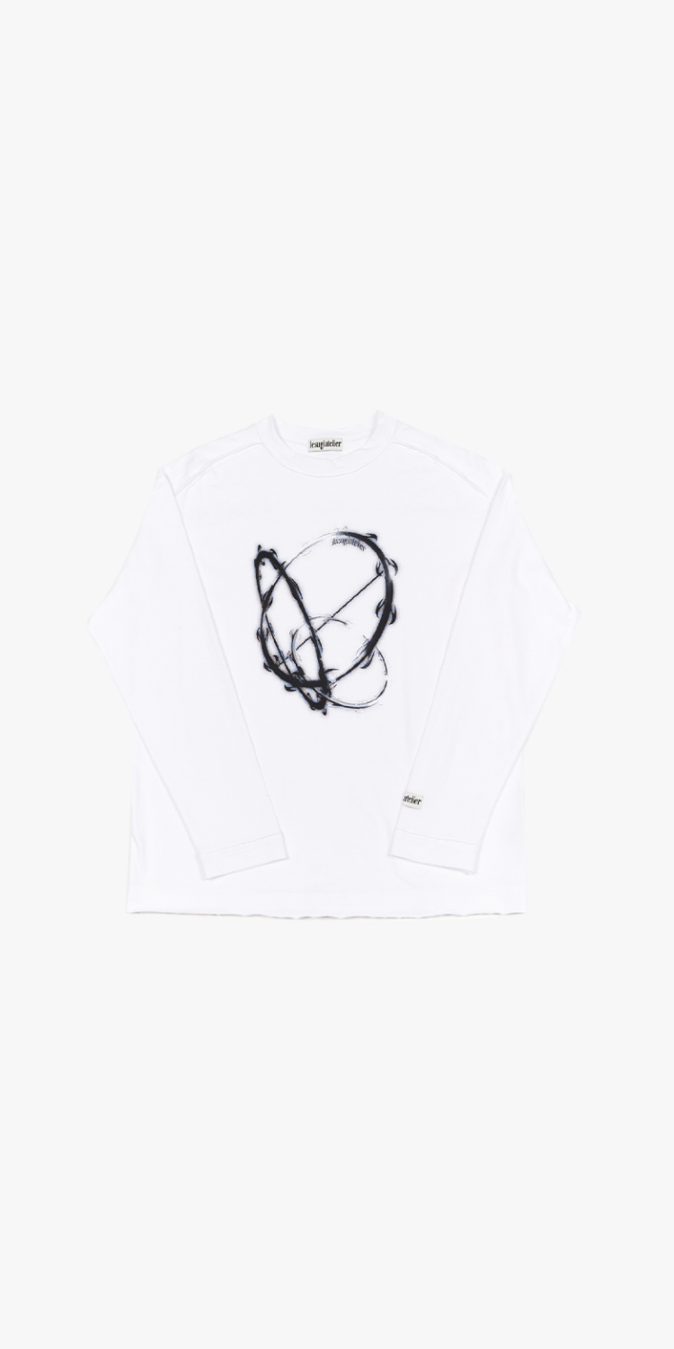 Barbed wire printed logo T-shirt