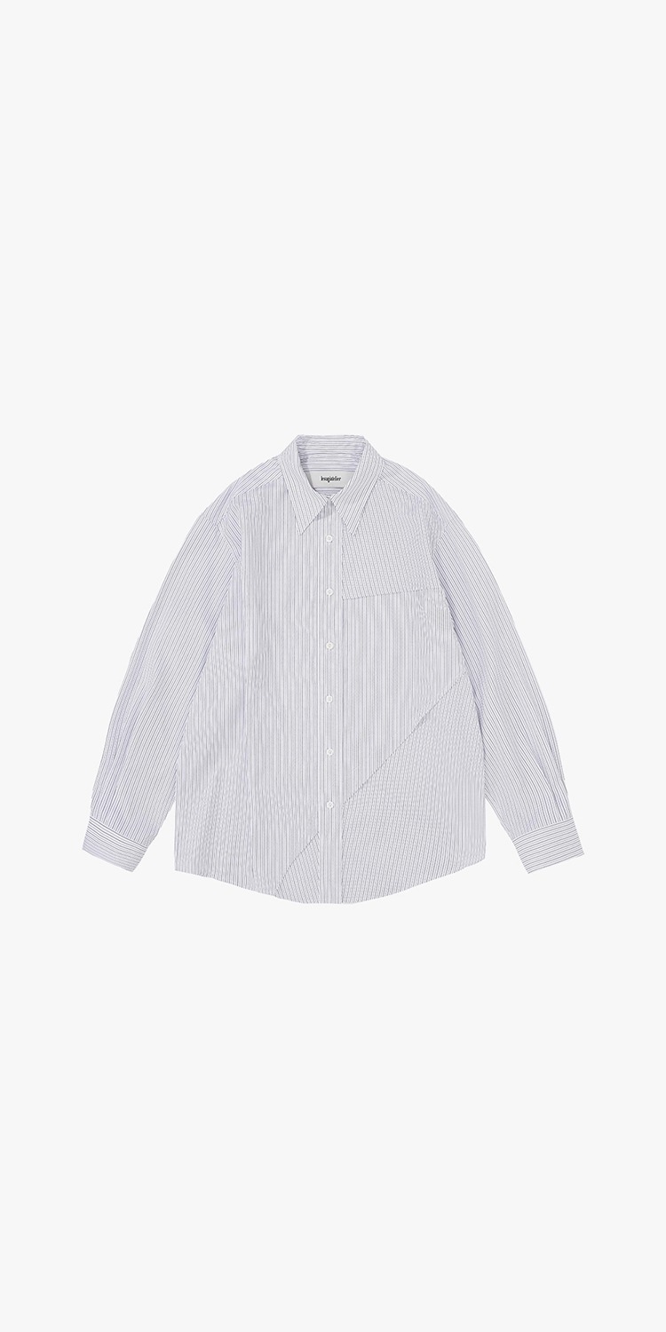 Dart long-sleeved cotton shirt