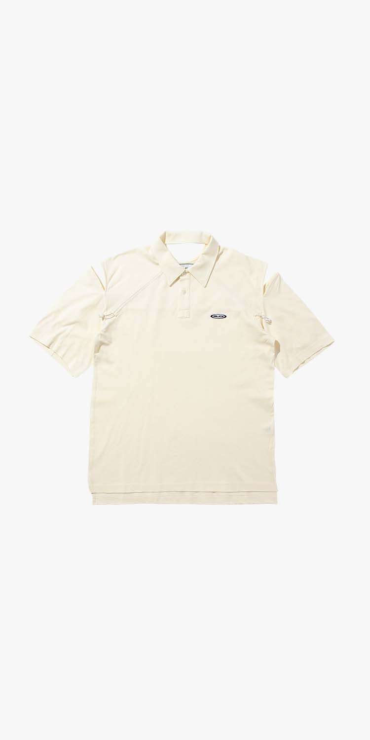SIGNATURE CUT-OUT POLO T-SHIRT (IVORY)