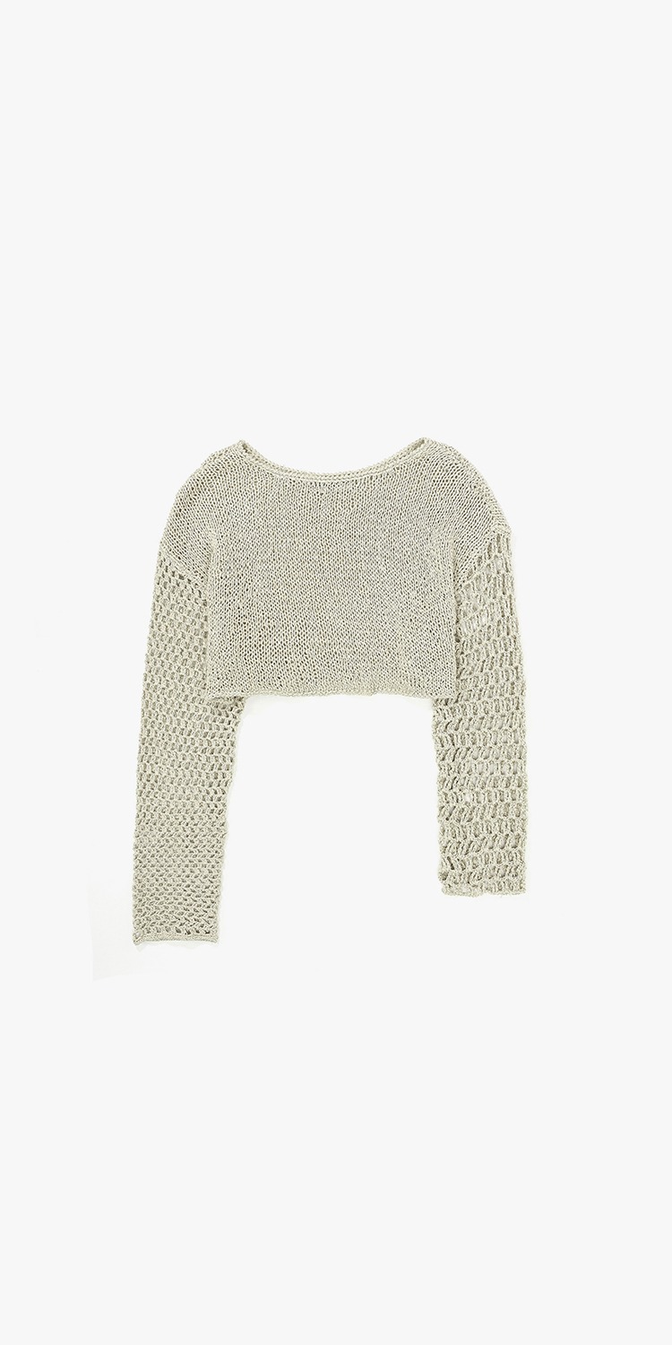 Cable hand knitted top