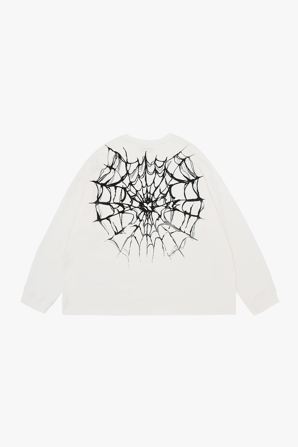 Oversized spider web graphic T-shirt