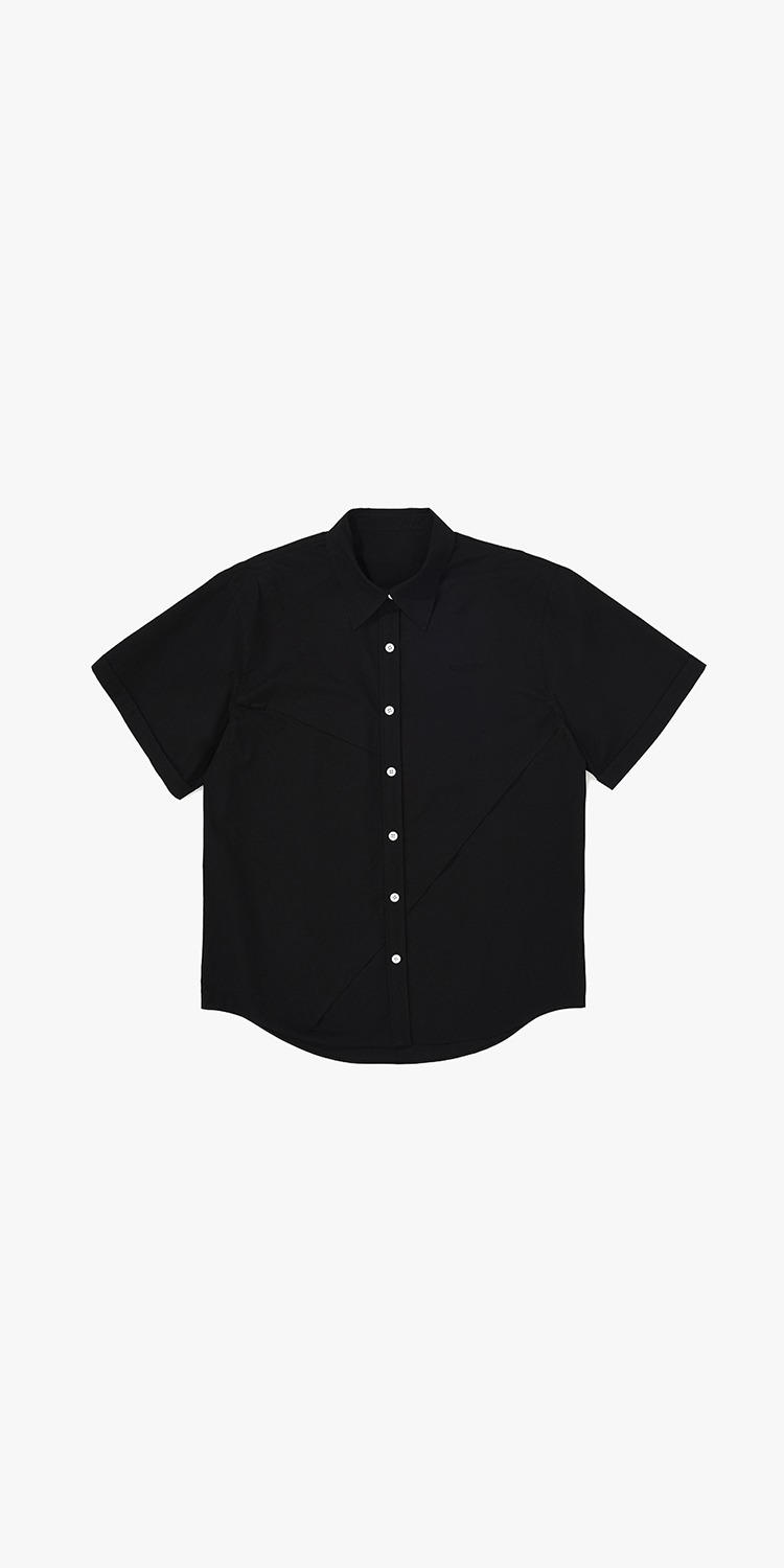 Dart short-sleeved cotton shirt