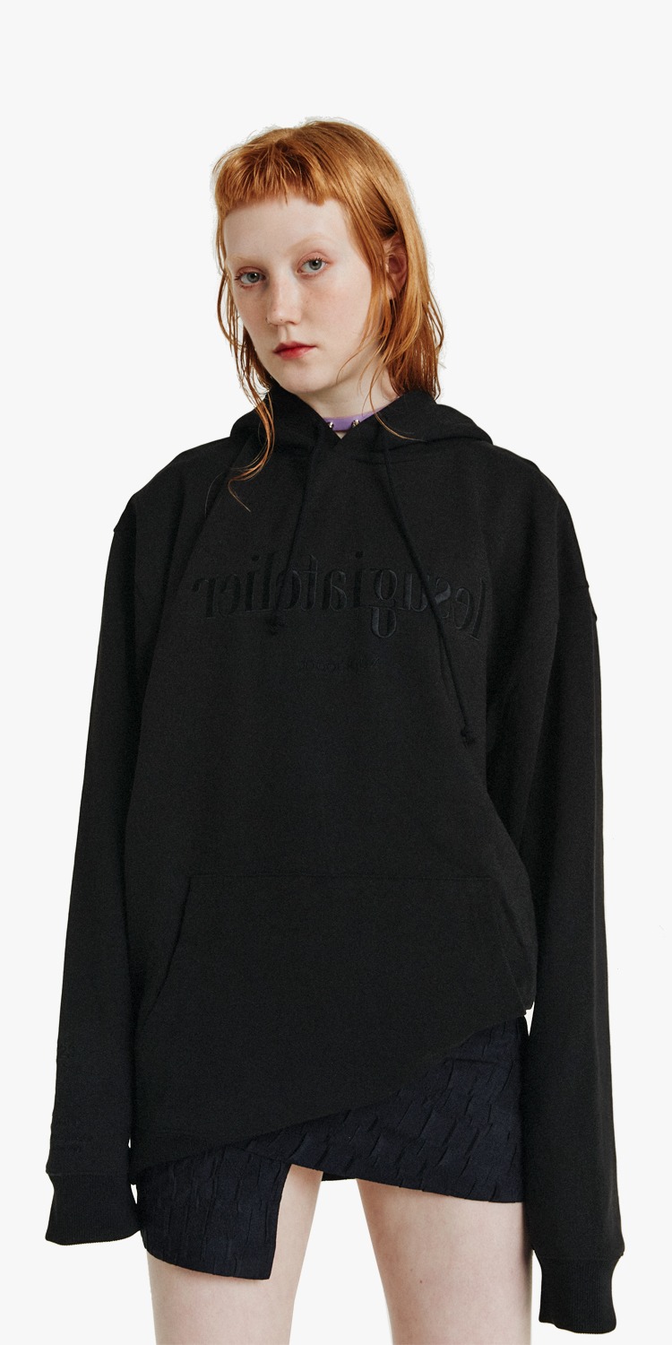Mirror typography graphic hoodie