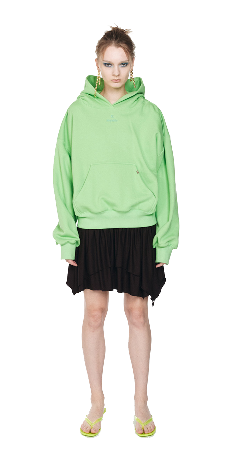 Oversized embroidery hoodie (GREEN)